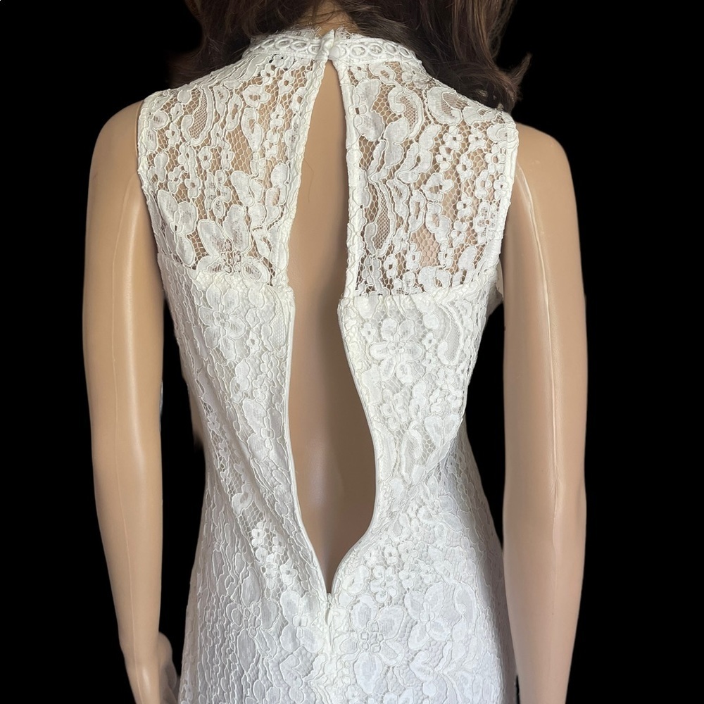 Kensie Soft White Lace Summer Sleeveless Shift Dress Size 6 Ret. $108 - Picture 10 of 15